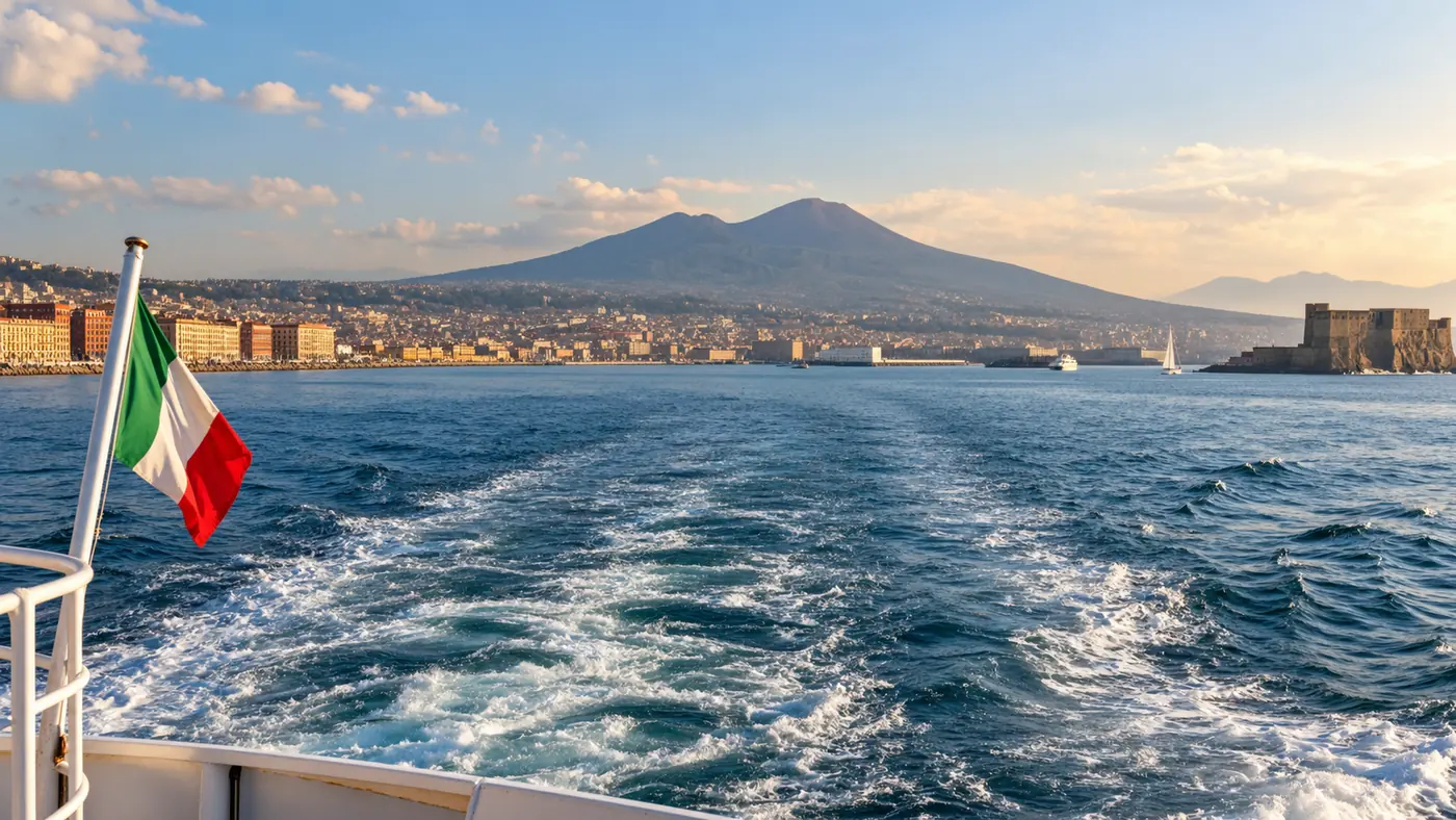 The Bay of Naples with Capri on the horizon